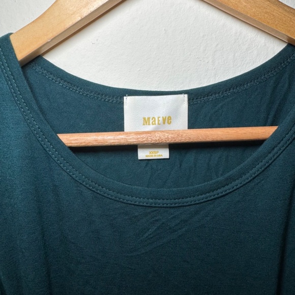 Maeve Dress Women's XXSP Teal Green Mini Puff Sleeve Belted Casual - Picture 3 of 5